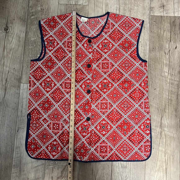 VTG Button Front Smock Apron - Picture 3 of 5